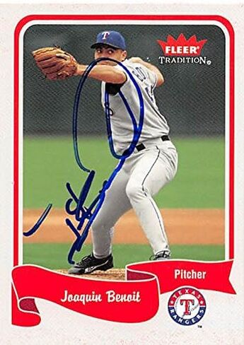 189657 Texas Rangers Ft 2004 Fleer Tradition No. 423 Joaquin Benoit Autographed Baseball Card in Saudi Arabia