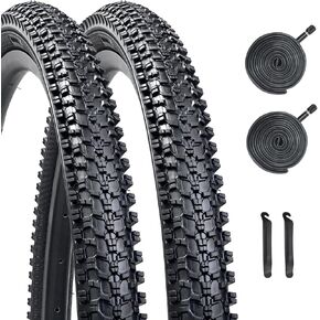 24/26x1.95 Mountain Bike tire, Folding Replacement Bicycle Tires with Tire Levers and Tire Tubes, 24''/26'' Mountain Bicycle Tire for MTB Off-Road Bicycle in Saudi Arabia