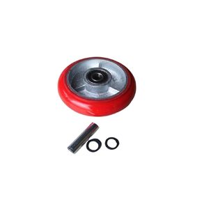 1 Piece of 8-inch Single Wheel Polyurethane PU Iron core arc Sheet red Flatbed Driver's car in Saudi Arabia