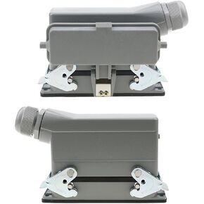 2 PCS HDC-24 موصل الثقيل 24 دبوس قابس المقبس الصناعي المضاد للماء مع غطاء واقعي 500V 16A (قاعدة جانبية عالية) in Kuwait