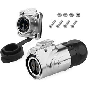 LP16 2-pin M16 Metal Aviation Electrical Waterproof Power Connector Male and Female Plug Socket Connector for Landscape Street Lights(Female Plug Set1) in Saudi Arabia