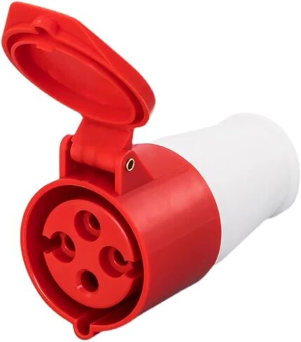 1pcs 16A/32A Industrial Plug and Socket Waterproof Connector 3PIN 4PIN 5PIN IP44 Waterproof Electrical Connection Wall Mount Socket(Panel Mounted Socket,32A-4P) in Saudi Arabia