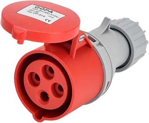 IP44 التوصيل الصناعي موصل المقبس المضاد للماء ، توصيل الطاقة متعدد المراحل 16A 32A 3-Pin 4-Pin 5-Pin Coupler 220V 380V 415V (4P 32A) in Kuwait
