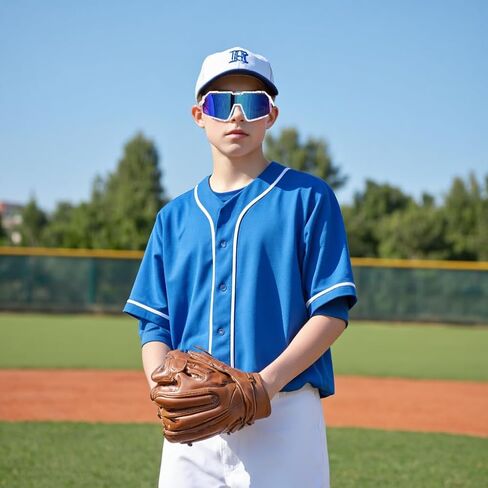 FEISEDY Polarized Kids Sunglasses Youth Sports Cycling Shades,UV400 Protection For Teens Baseball Tennis Sunglasses B0092 in Kuwait