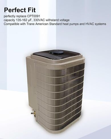 Start Capacitor 135-162 Uf MFD 330VAC Dual Run Circular Start Fit for Trane American Standard Units Heat Pump and HVAC Systems Replace CPT0091 in Saudi Arabia