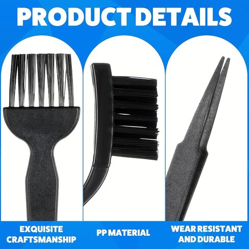 8PCS Keyboard Brush with PP Handle, Nylon Anti Static Brushes Small Portable Keyboard Cleaning Brushes Kit Electronic Dust Cleaning Brush for Computer Laptop Keyboard Phone Camera in Saudi Arabia