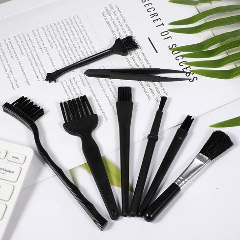 8PCS Keyboard Brush with PP Handle, Nylon Anti Static Brushes Small Portable Keyboard Cleaning Brushes Kit Electronic Dust Cleaning Brush for Computer Laptop Keyboard Phone Camera in Saudi Arabia