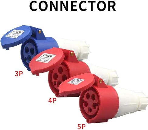 التوصيل الصناعي والمقبس 5pin 3p 3p/4p/5p موصل كهربائي 16A 32A IP44 مقبس مثبت على الحائط 220V 380V 415V (مقرن ، 16A-5P) in Saudi Arabia