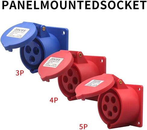 Industrial Plug and Socket 5pin 3core 3P/4P/5P Electrical Connector 16A 32A IP44 Wall Mounted Socket 220V 380V 415V(Coupler,16A-5P) in Saudi Arabia