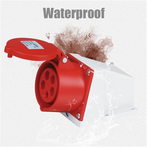 موصل مقبس الجدار الصناعي IP44 3pin 3pin 4pin 5pin 16a32a مقاومة للماء غير مقاومة للانقضان (المكونات 5p 16a) in Kuwait