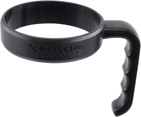 Yukon Outfitters Portable Plantable Polypropylene Polyblybly Handbly لعشاق في الهواء الطلق | تصميم خاتم واحد ، قبضة مريحة محكم ، أسود ، 20 أوقية in Kuwait