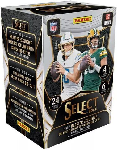 2024 Panini Select Football Blaster Box (24 plug/box) ابحث عن قطع صدمة أخضر وصفراء! in Saudi Arabia