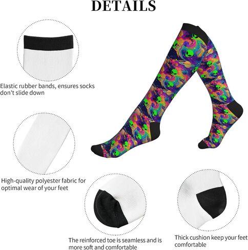 Compression Socks for Women Men Knee High Support Circulation Stockings for Athletic Running Cycling Flying in Saudi Arabia