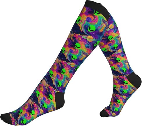 Compression Socks for Women Men Knee High Support Circulation Stockings for Athletic Running Cycling Flying in Saudi Arabia