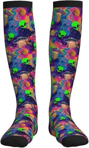 Compression Socks for Women Men Knee High Support Circulation Stockings for Athletic Running Cycling Flying in Saudi Arabia