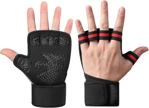 Weight Lifting Gloves Workout Gloves for Men Women, Wrist Wraps Wrist Straps for Weightlifting, Lifting Wrist Wraps Gym Gloves for Men Workout Gloves Women in Saudi Arabia