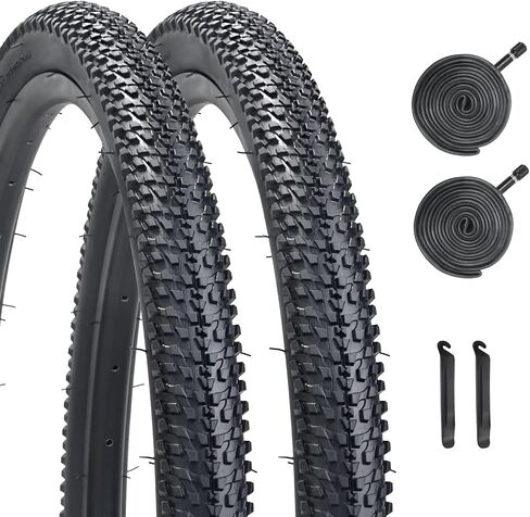 24/26x1.95 Mountain Bike tire, Folding Replacement Bicycle Tires with Tire Levers and Tire Tubes, 24''/26'' Mountain Bicycle Tire for MTB Off-Road Bicycle in Kuwait