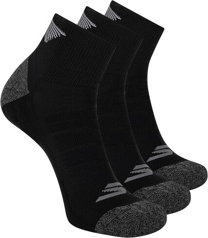 Skechers Men's 3 عبوات الأداء الجولف ربع الطاقم الجوارب ، والتحكم في الرائحة وتهوية الشبكات in Saudi Arabia