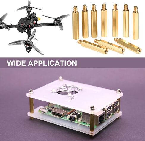 Uxcell M6x20mm + 8 مم ذكر-أنثى نحاس سداسي PCB اللوحة الأم فاصل المواجهة لطائرة بدون طيار FPV كوادكوبتر، الكمبيوتر ولوحة دوائر كهربائية 3 قطعة in Kuwait