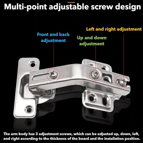 Royxtz 4pack 2pair 135 ° Lazy Susan Hinge ، تراكب كامل مخبأ لأجهزة استبدال خزانة المطبخ الزاوية ، خزانة ، باب طي in Kuwait