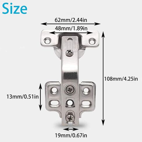 Royxtz 4pack 2pair 135 ° Lazy Susan Hinge ، تراكب كامل مخبأ لأجهزة استبدال خزانة المطبخ الزاوية ، خزانة ، باب طي in Kuwait
