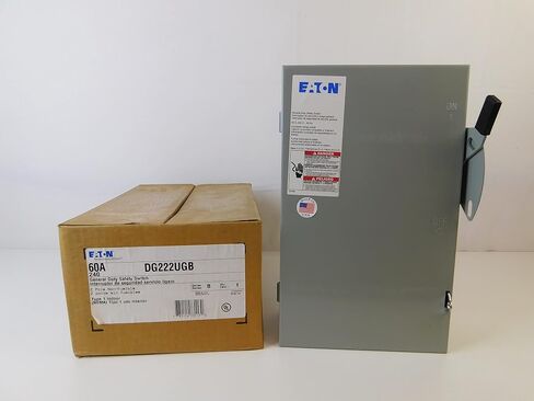 Eaton DG2222UGB 2 WIRE 2 عمود غير قابل للانتقاد سلسلة BISTREAL STILLE STILLE STILLE 240 VOLT AC 60 AMP NEMA 1 in Saudi Arabia