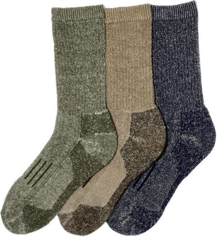 رجال/نساء L & XL Merino Wool المشي لمسافات طويلة الجوارب العمل في الهواء الطلق - 3 أزواج ، حقيبة قابلة للتحلل الحيوي in Kuwait