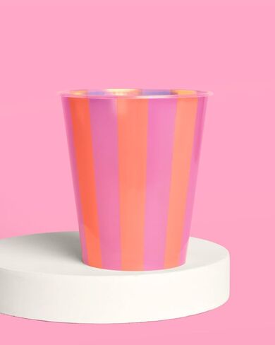 Xo ، Fetti Pink + Green Pool Party Coups | 16 PCS 12 أوقية | شرب الصيف ، زينة ملونة ، مشروبات حفلات العازبة ، لوازم أعياد الميلاد in Saudi Arabia