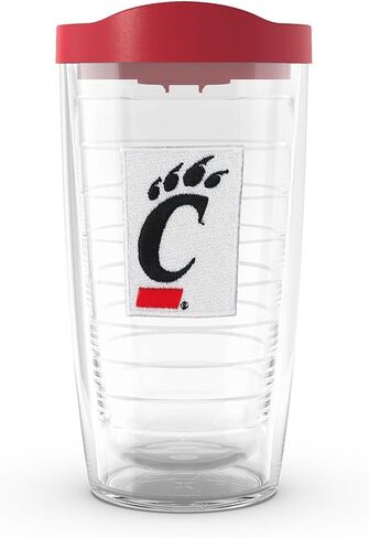 Tervis Cincinnati Bearcats - الشعار الأساسي المصنوع في الولايات المتحدة الأمريكية كوب سفر معزول مع عزل معزول. in Kuwait