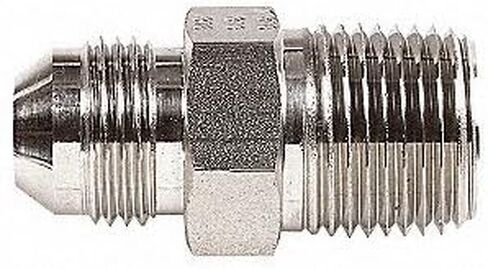 Male JIC x Male NPT Stainless Steel Straight Adapter Fitting (Stainless Steel, -04 (1/4") MJIC x 1/4" MNPT) in Saudi Arabia