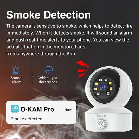 EVERSECU HD 2K 3.0MP WiFi Home Security Camera, Pan/tilt, Humanoid Auto Tracking, 2 Way Audio, Night Vision, Compatible with Alexa, ICSEE Baby Monitor Elder Pet Camera in Saudi Arabia