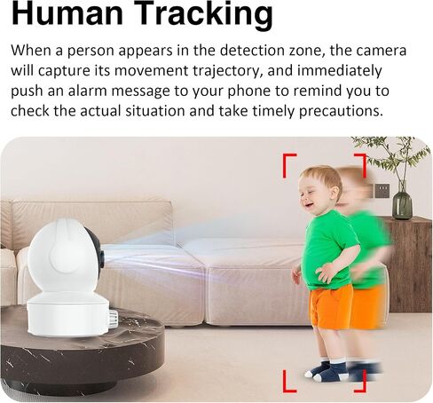 EVERSECU HD 2K 3.0MP WiFi Home Security Camera, Pan/tilt, Humanoid Auto Tracking, 2 Way Audio, Night Vision, Compatible with Alexa, ICSEE Baby Monitor Elder Pet Camera in Saudi Arabia