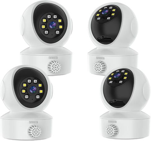EVERSECU HD 2K 3.0MP WiFi Home Security Camera, Pan/tilt, Humanoid Auto Tracking, 2 Way Audio, Night Vision, Compatible with Alexa, ICSEE Baby Monitor Elder Pet Camera in Saudi Arabia