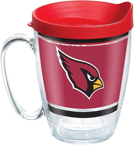 Tervis NFL Arizona Cardinals - Legend Made in USA Double Walked Tumbler Cup Cup Cups Procks Barch & Hot ، 16 oz ، كلاسيكي in Kuwait