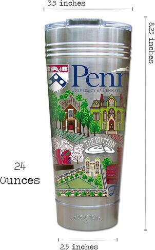 Catstudio Penn State University Collegiate Thermal Tumbler | عزل الجدار الثلاثي مع القاع غير المنزلق | كوب سفر جامعي رائع للمياه أو القهوة أو الشاي أو العصائر in Kuwait