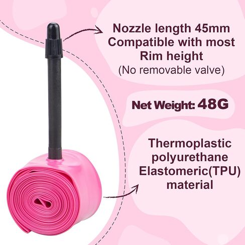 WEEROCK BIKE TPU Inner Tubes 20 X 1.5-2.1/26/27.5 × 1.9-2.5/29 × 1.9-2.5 Super Light Presta Valve 45mm Inner Tubes لـ 20 26 27.5 29 بوصة الدراجات MTB القابلة للطي in Kuwait