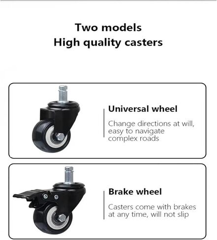 5 قطع/الكثير من كرسي الكمبيوتر العالمي 2 بوصة/مقطع الربيع M11 Lift Office Chair Wheel/Universal Brake Wheel (A-Universal-M11) in Saudi Arabia