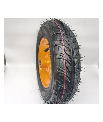 1 Pack 300-8 Pneumatic Tire 14 Inch Trolley Tiger Car Wheel Two Axle Construction Site Steel Plate Rubber in Saudi Arabia
