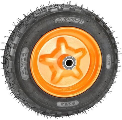 1 Pack 300-8 Pneumatic Tire 14 Inch Trolley Tiger Car Wheel Two Axle Construction Site Steel Plate Rubber in Saudi Arabia