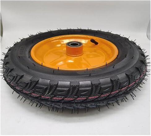 1 Pack 300-8 Pneumatic Tire 14 Inch Trolley Tiger Car Wheel Two Axle Construction Site Steel Plate Rubber in Saudi Arabia