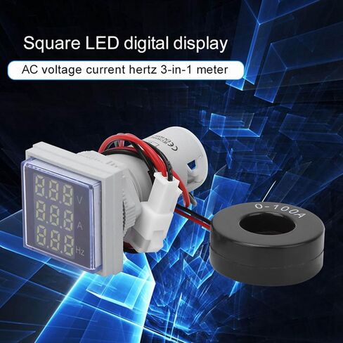 Digital AC Voltage Current Frequency Meter 3-Digit Display 60-500V Range Square Panel in Saudi Arabia