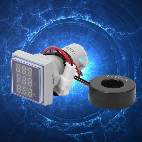 Digital AC Voltage Current Frequency Meter 3-Digit Display 60-500V Range Square Panel in Saudi Arabia