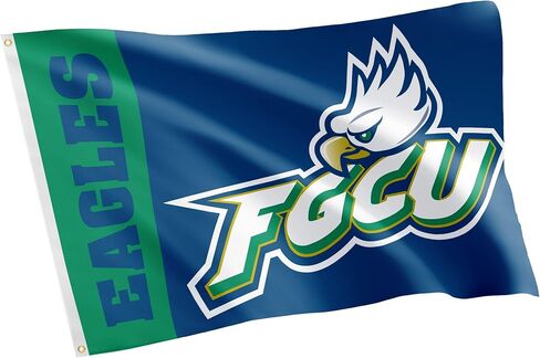 Desert Cactus Florida Gulf Coast University Flag FGCU Eagles Banners 100% Polyester Indoor Outdoor 3x5 feet Flags (Team Name) in Kuwait