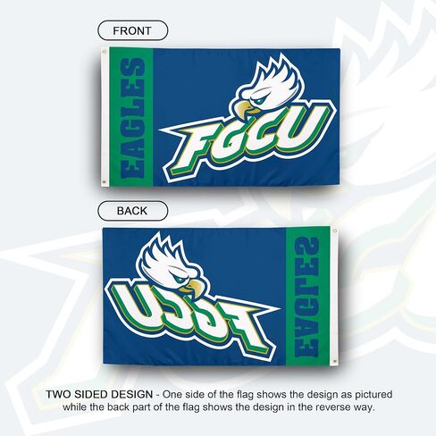 Desert Cactus Florida Gulf Coast University Flag FGCU Eagles Banners 100% Polyester Indoor Outdoor 3x5 feet Flags (Team Name) in Kuwait