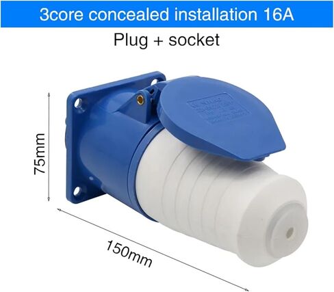 موصل الطيران الصناعي المقاوم للماء وموصل المقبس 3-دبوس 4-دبوس 5-دبوس 16A إرساء الطيران المخفي (3 أسود أسود) in Kuwait