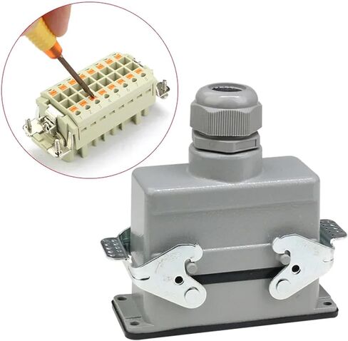 Heavy Duty Connector Shrapnel Crimp Tape 6.10.16.24 core Industrial Waterproof Aviation Socket Plug 500V 16A(48core Top Outlet) in Saudi Arabia
