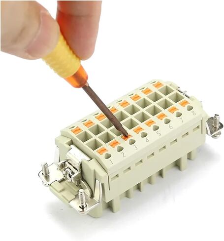 Heavy Duty Connector Shrapnel Crimp Tape 6.10.16.24 core Industrial Waterproof Aviation Socket Plug 500V 16A(48core Top Outlet) in Saudi Arabia