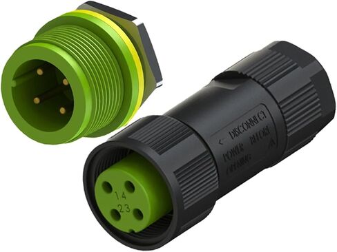 10 أجهزة كمبيوتر/مجموعة صناعية للذكور والإناث Mount IP68 موصل طاقة السيارات مقاوم للماء M20 4-pin لطائرة الإضاءة LED الشمسية (EC04681-1114-BF 15A) in Saudi Arabia