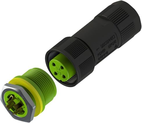 10 أجهزة كمبيوتر/مجموعة صناعية للذكور والإناث Mount IP68 موصل طاقة السيارات مقاوم للماء M20 4-pin لطائرة الإضاءة LED الشمسية (EC04681-1114-BF 15A) in Saudi Arabia