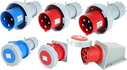 IP67 Industrial Plug and Socket Connector Three Phase 3P4P5P 63A/125A Waterproof Wall Mounted Socket Coupler 220V 380V 415V(Plug 4P 63A) in Saudi Arabia